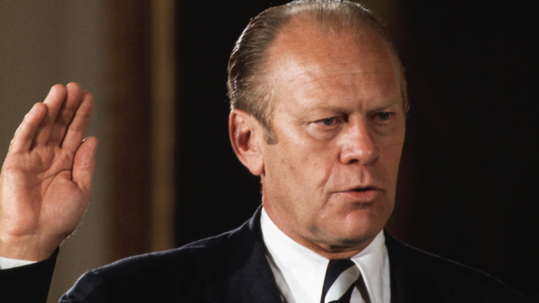 Gerald Ford is sworn in as president