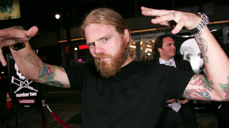 Ryan Dunn gesturing with hands