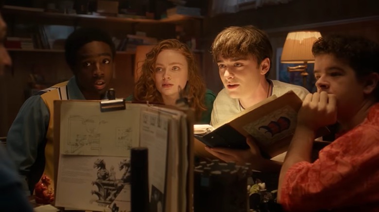 "Stranger Things" cast playing DnD