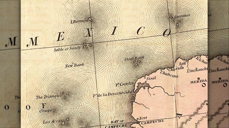 map showing sandy island
