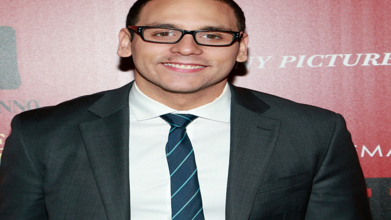 A.J. Clemente smiling on red carpet of Sony event