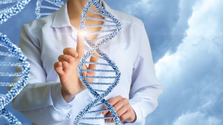 dna strands scientist