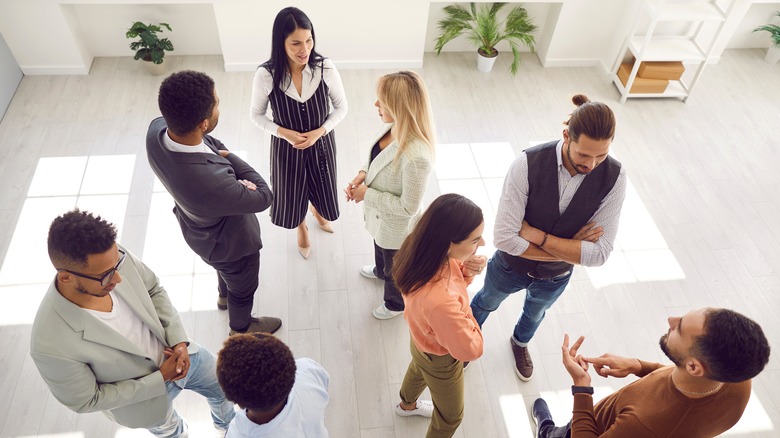 Group of people talking