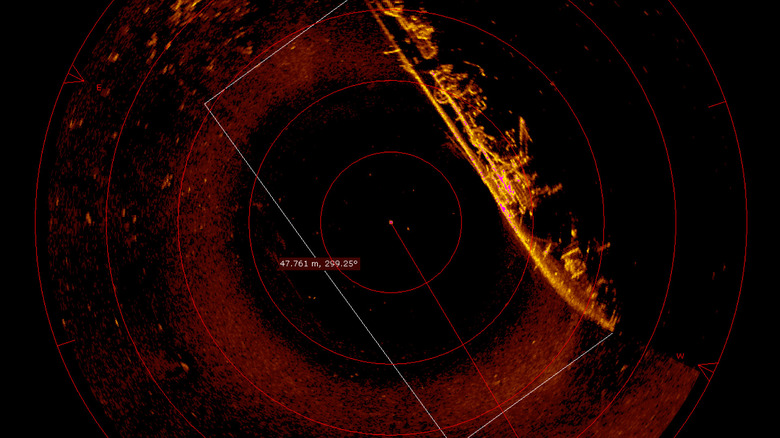 sonar blip on high-tech screen