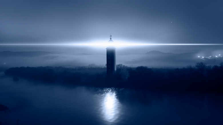 lighthouse at night