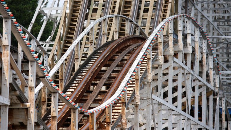 Wooden roller coaster