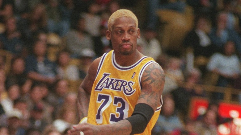 Dennis Rodman scowling