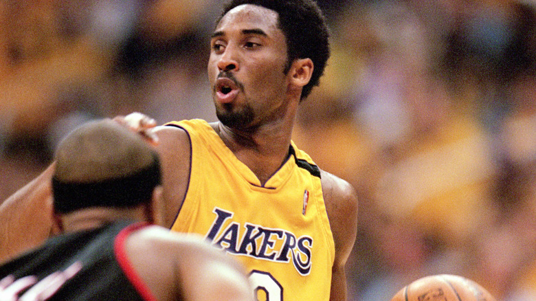 Kobe Bryant looks to pass