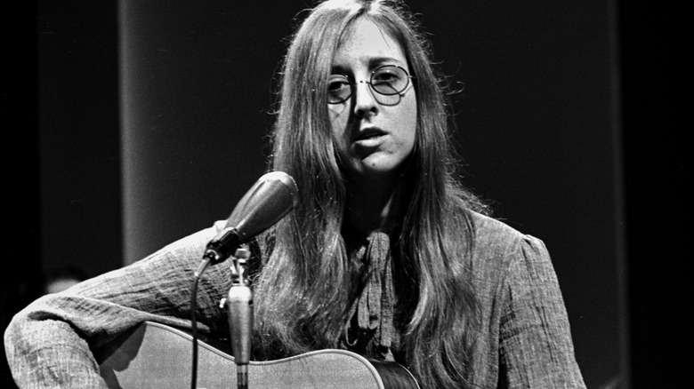 Judee Sill singing and playing guitar on TV