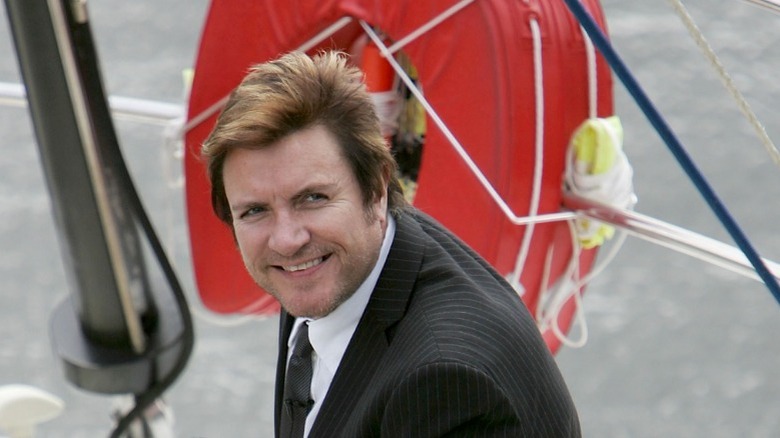 Simon Le Bon aborad his yacht Drum in 2005