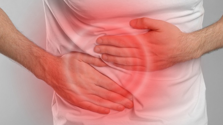 man suffering from acute appendicitis 