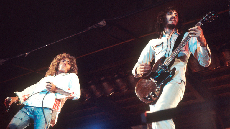 Roger Daltrey and Pete Townshend performing on stage