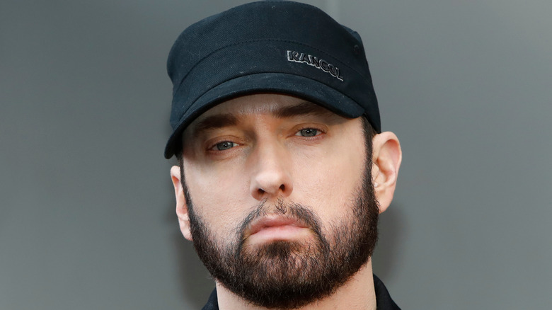 Eminem looking serious