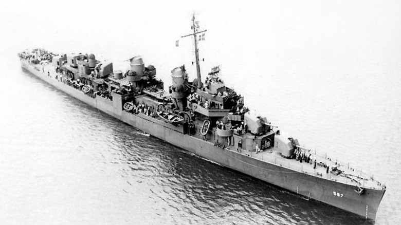 U.S.S. Bell steaming through water