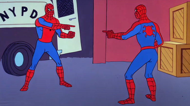 1967 spider-man pointing meme