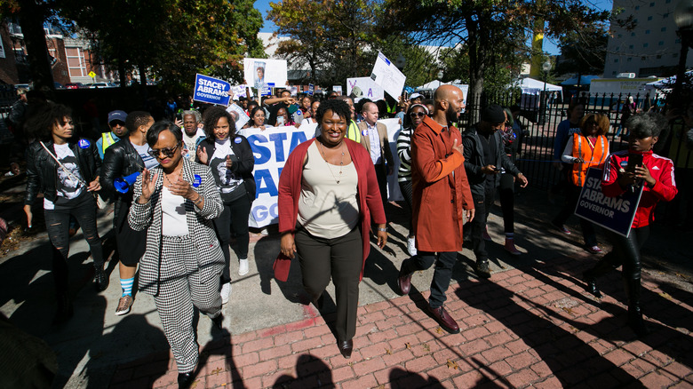 Abrams leading voters to the polls