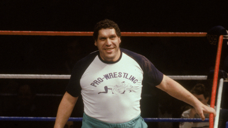 Andre the Giant smiling