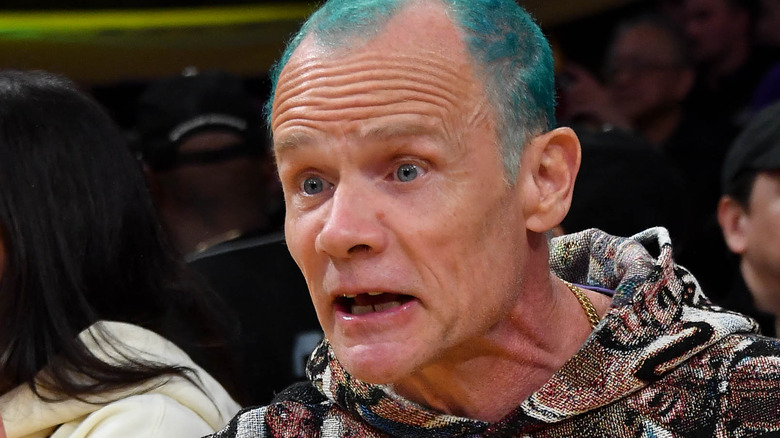 flea blue hair shocked expression