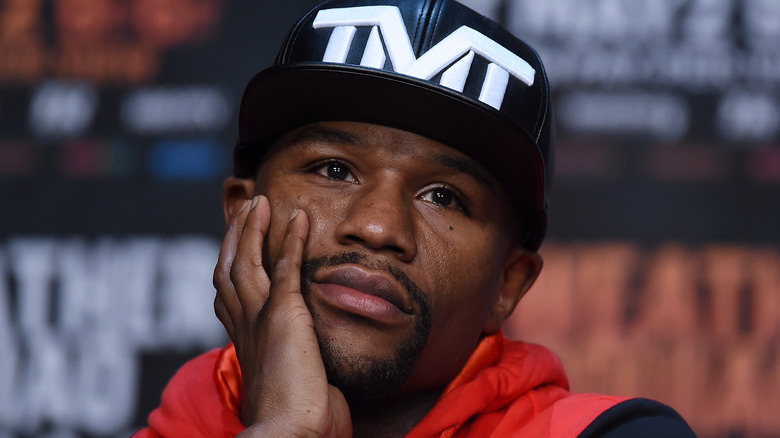Floyd Mayweather looking thoughtful