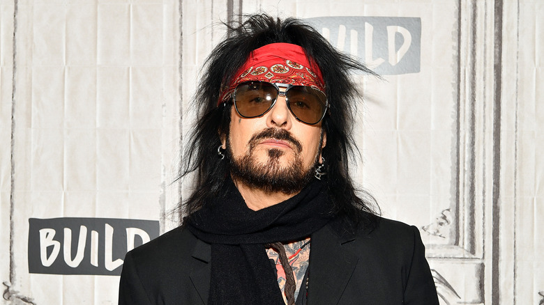 Nikki Sixx staring ahead