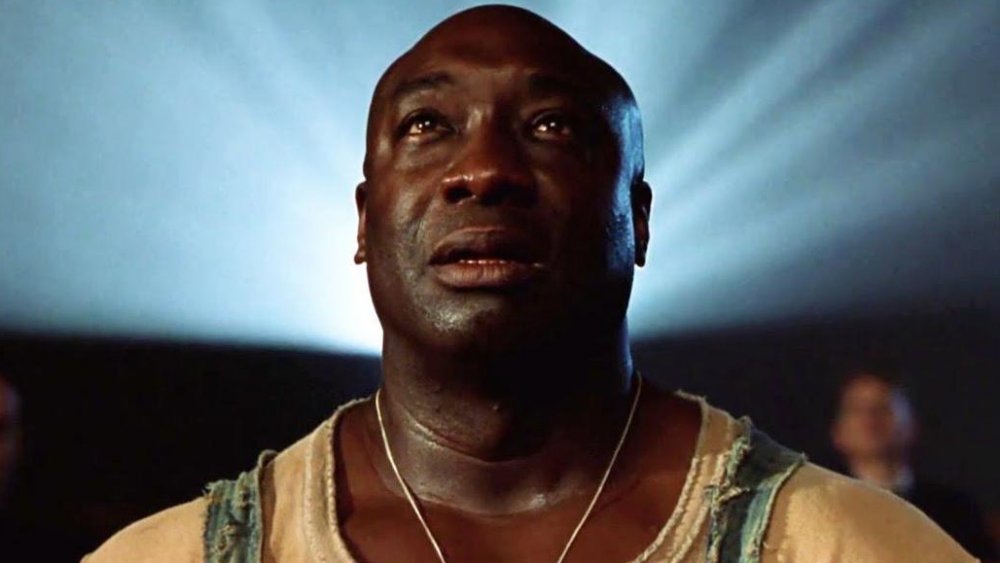 Michael Clarke Duncan looking up