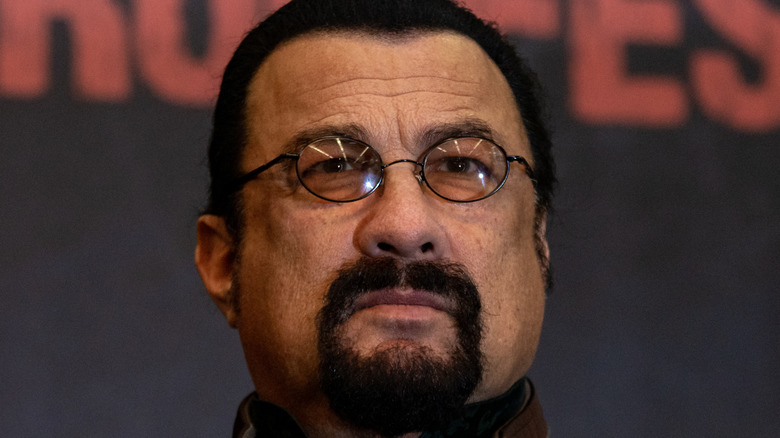 Steven Seagal wearing glasses