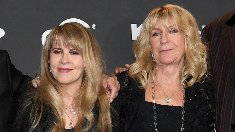 Nicks and McVie embracing