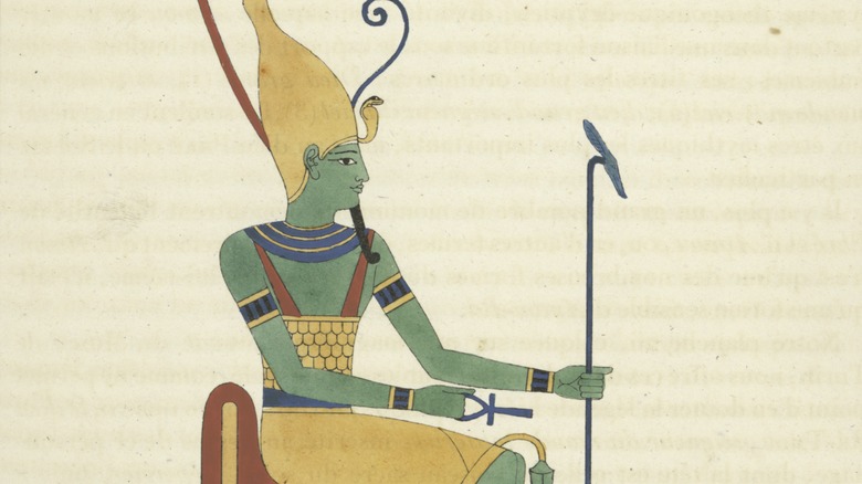 1824 illustration of Atum sitting