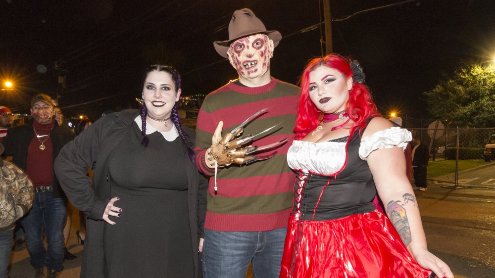 people in halloween costumes