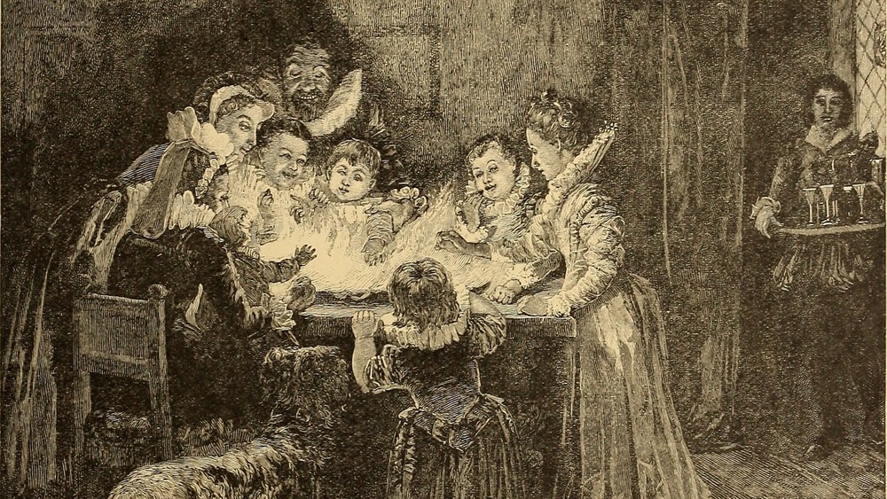 family playing snapdragon