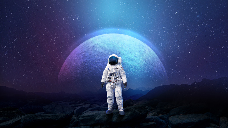 Astronaut on moon