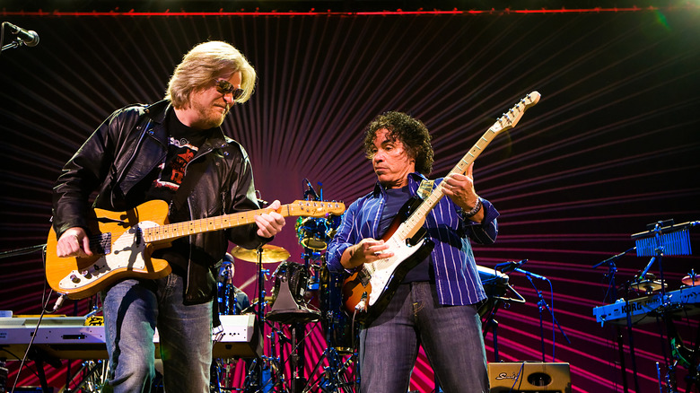 Hall and Oates performing on stage