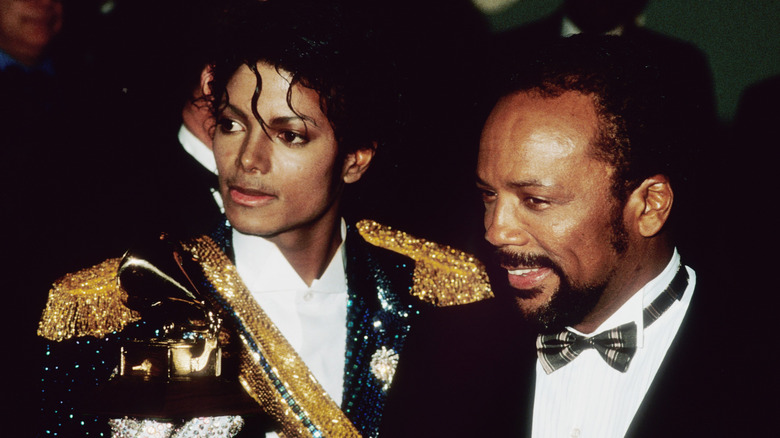 Michael Jackson and Quincy Jones attending the Grammy Awards