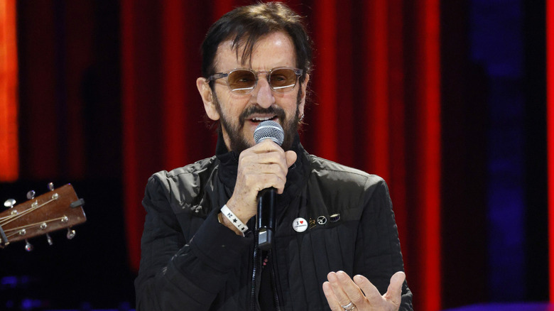 Ringo Starr singing on stage