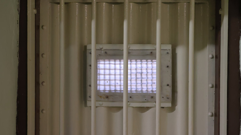 prison door with small window