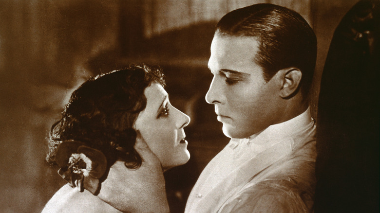 Helen d'Algy and Rudolph Valentino film scene