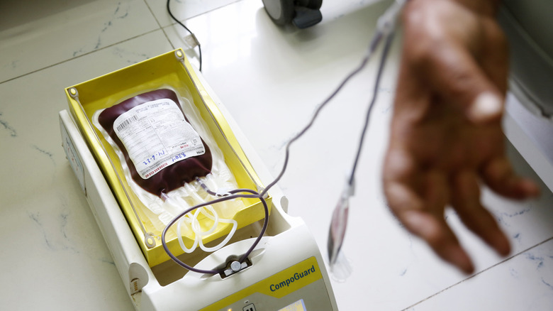Person donating blood