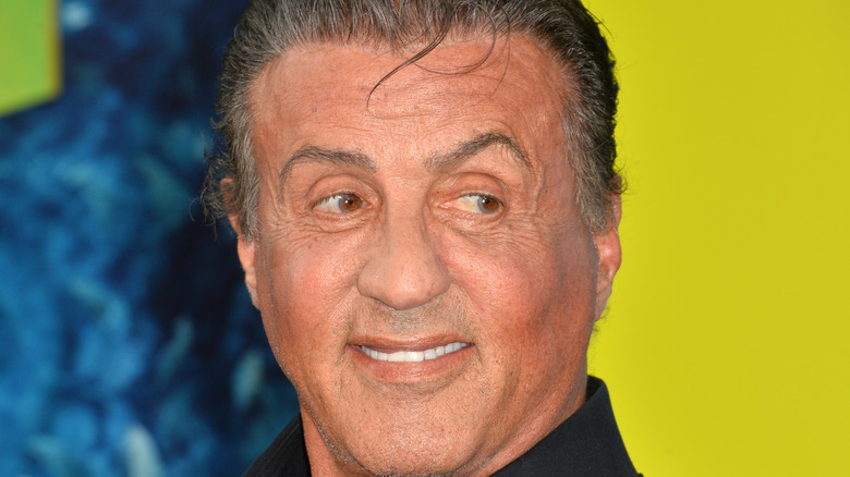 closeup of sylvester stallone