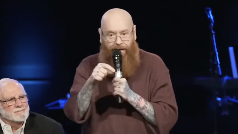 Todd Bentley yelling into microphone