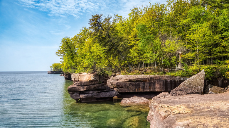 Rocky shore in Apostle Islands National Lakeshore