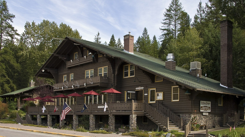 Exterior of Belton Chalet in West Glacier, Montana
