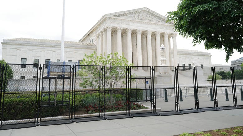 Supreme Court with new security fence