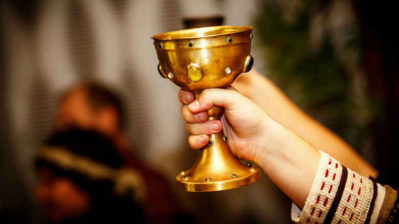 Medieval wine chalice replica