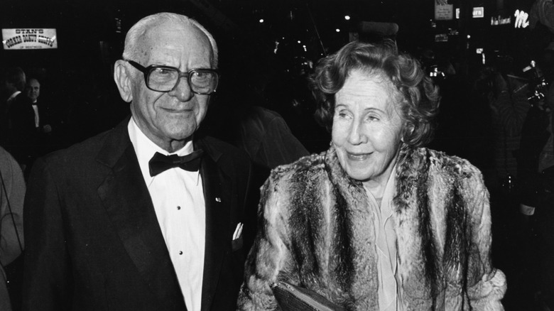 Armand Hammer with wife smiling