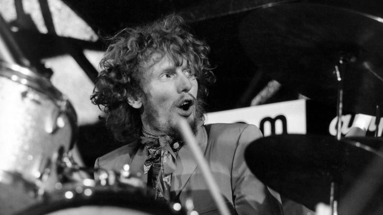 Ginger Baker at drum kit