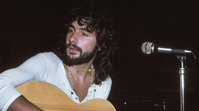 Cat Stevens performing onstage