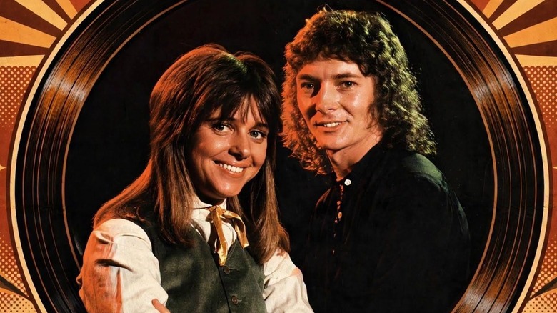 A close up of an album cover with Suzi Quatro and Chris Norman pictured, side by side.