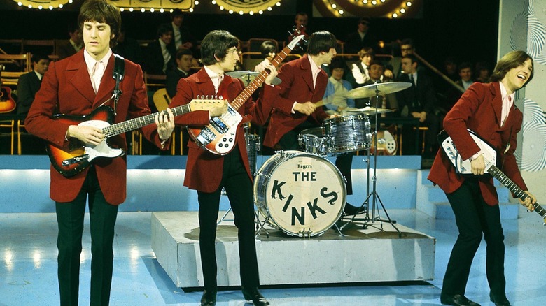 The Kinks, from left, Ray Davies, Pete Quaife, Mick Avory and Dave Davies performing on Thank Your Lucky Stars in 1965.