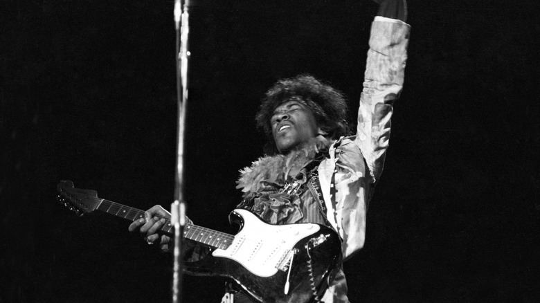 Jimi Hendrix performs in Monterey