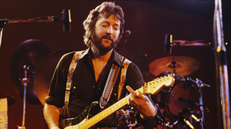Eric Clapton onstage with guitar